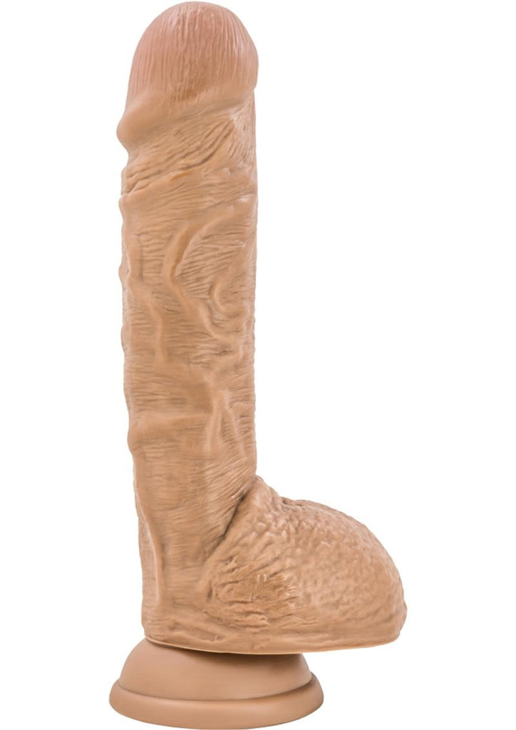 Loverboy Your Personal Trainer Dildo with Balls - Brown/Caramel - 9in