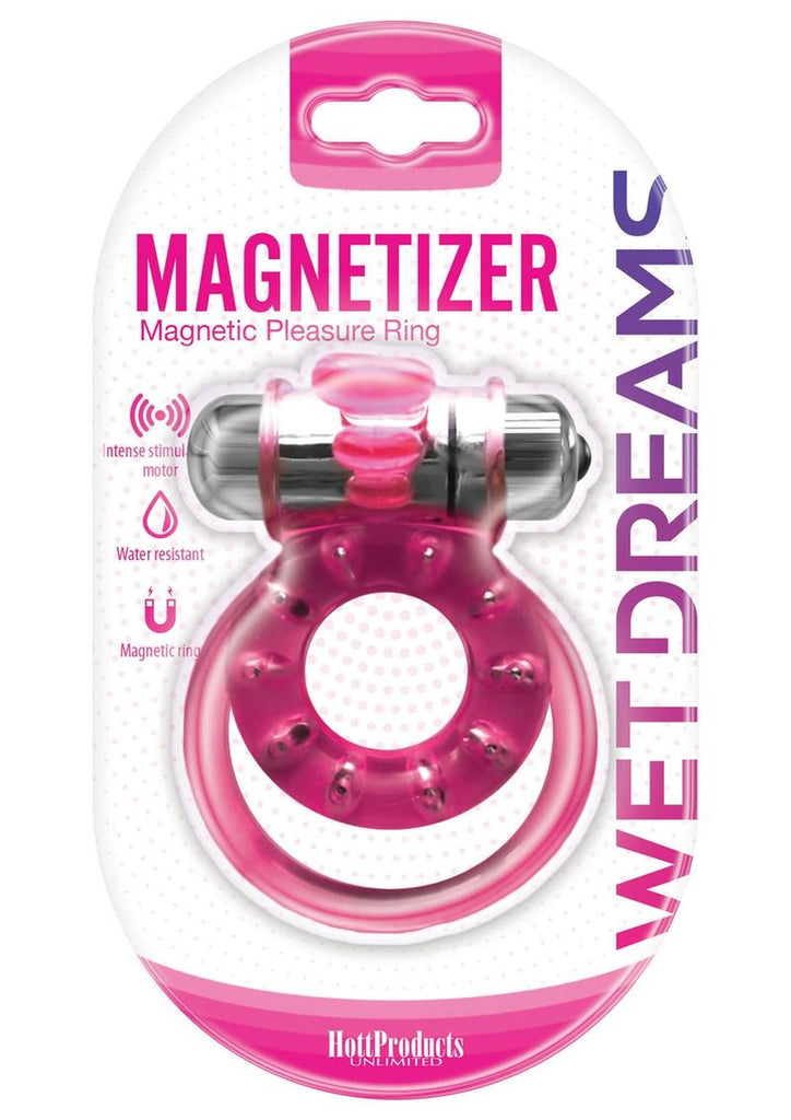 Magnetized Cock Ring Intense Stimulation Water Resistant - Pink
