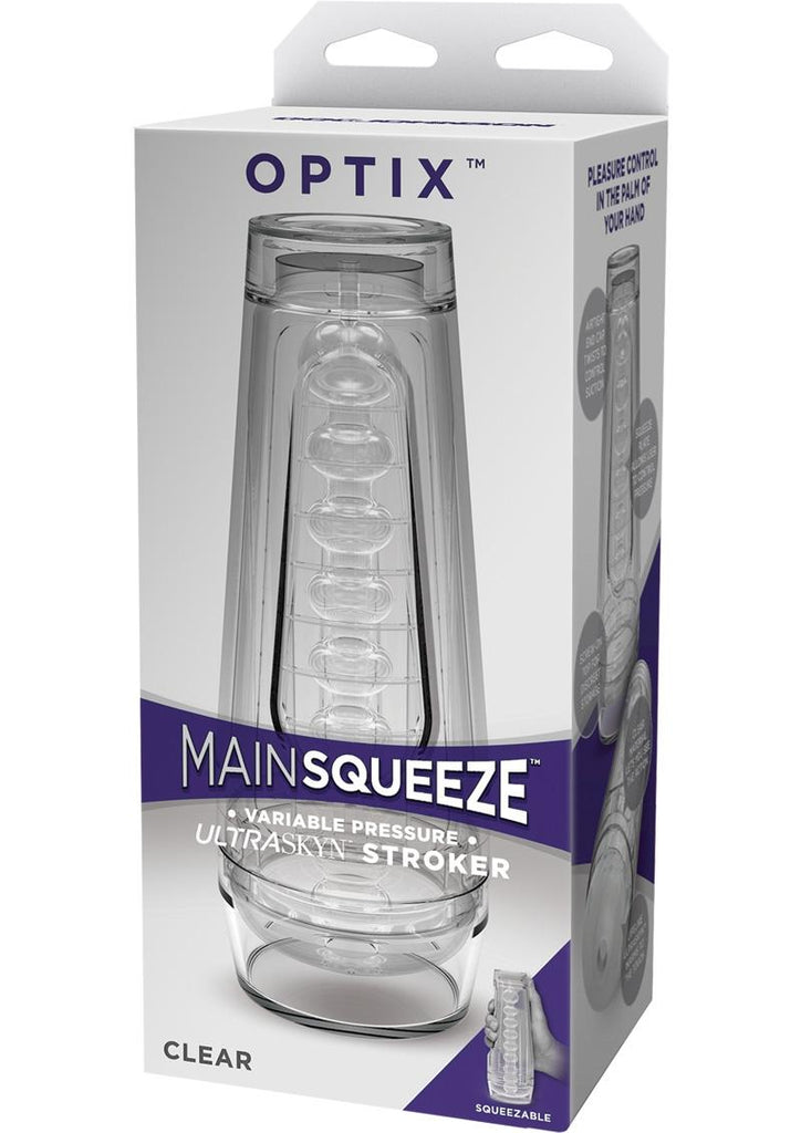 Main Squeeze Optix Ultraskyn Masturbator - Clear/Crystal