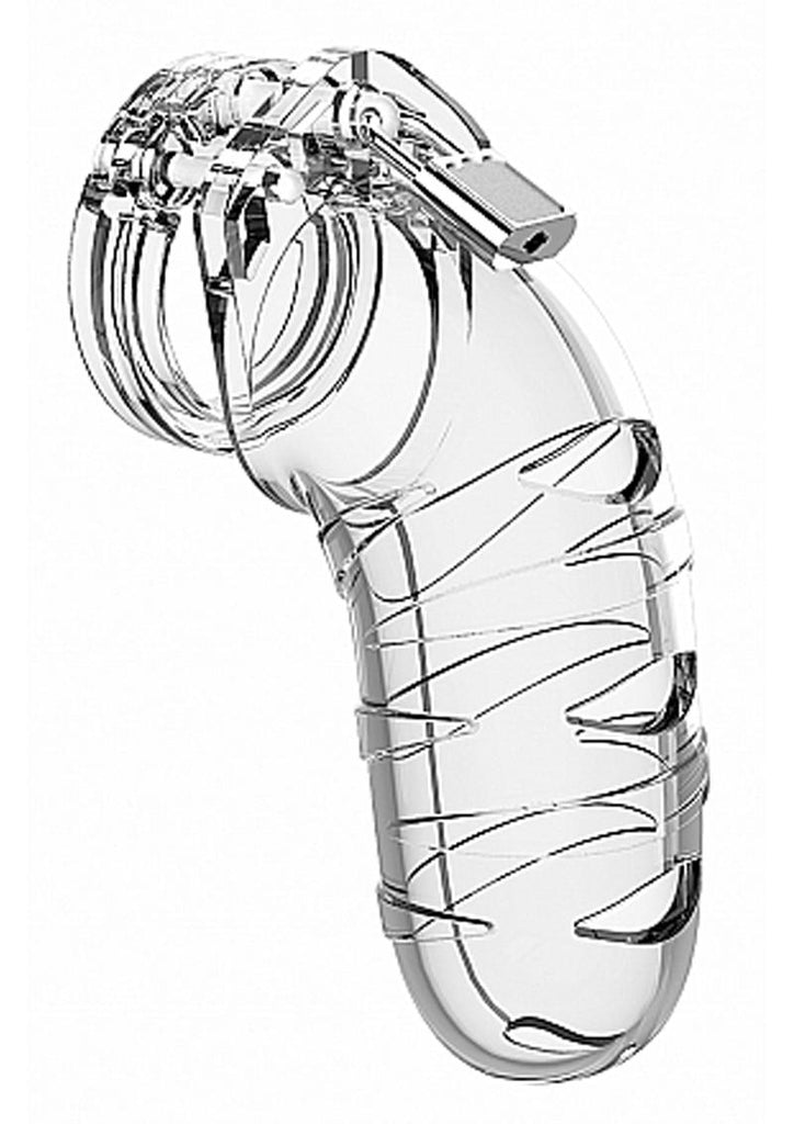Man Cage Model 05 Male Chastity with Lock - Clear - 5.5in