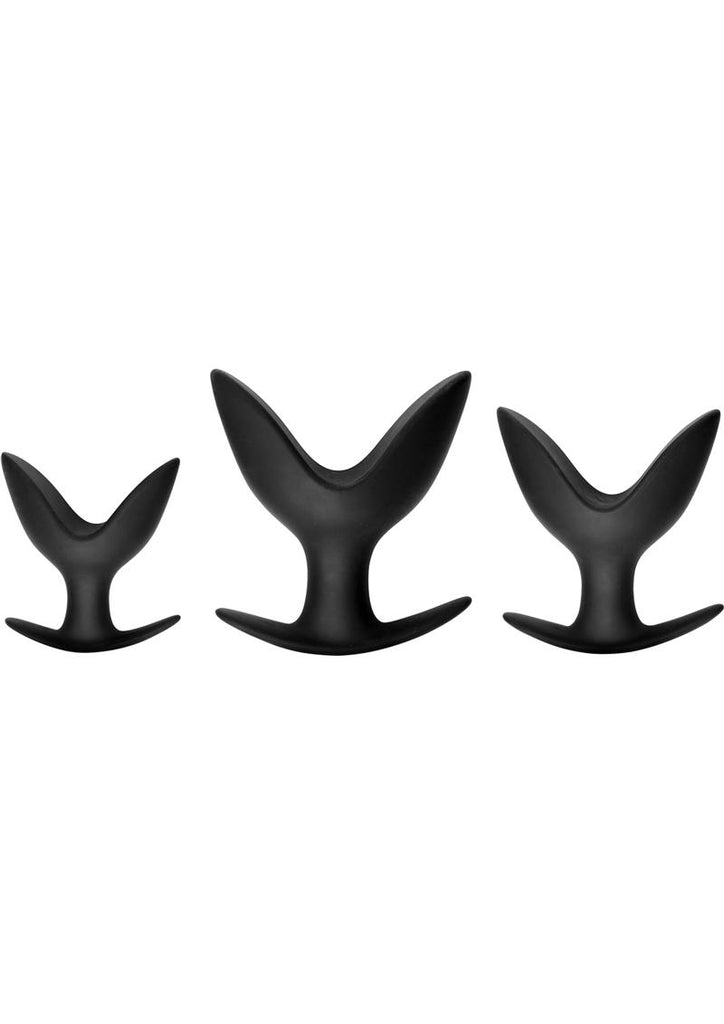 Master Series Ass Anchors 3 Piece Silicone Anal Anchor - Black - Set
