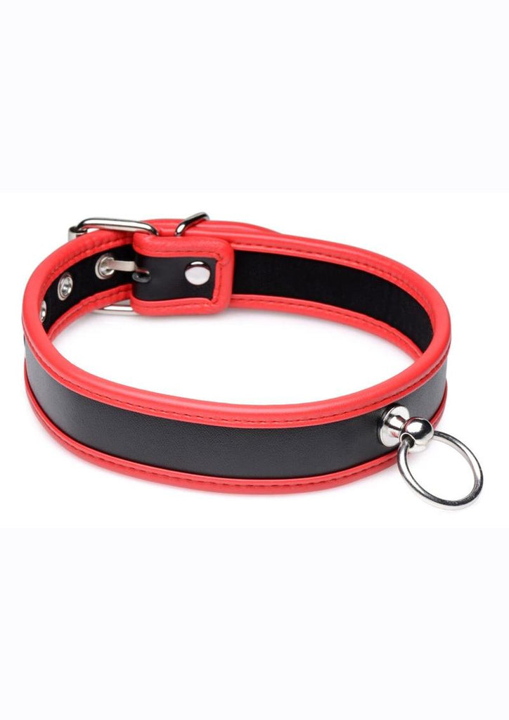 Master Series Black and Red Collar with O-Ring - Black/Red