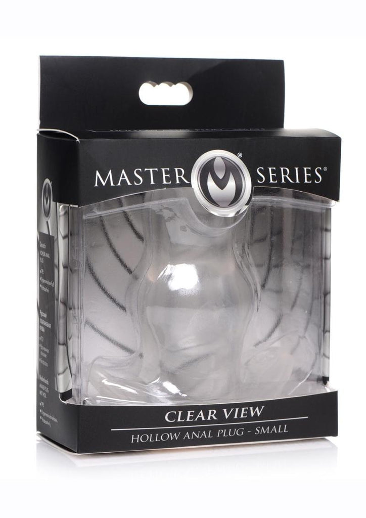 Master Series Clear View Hollow Anal Plug - Clear - Small