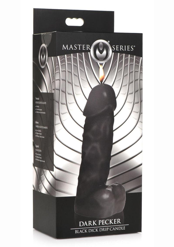 Master Series Dark Pecker Black Dick Drip Candle - Black