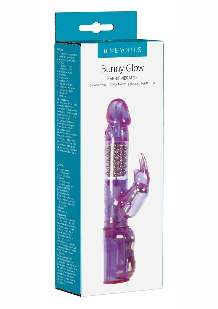 ME YOU US Bunny Glow Rabbit Vibrator - Glow In The Dark/Purple