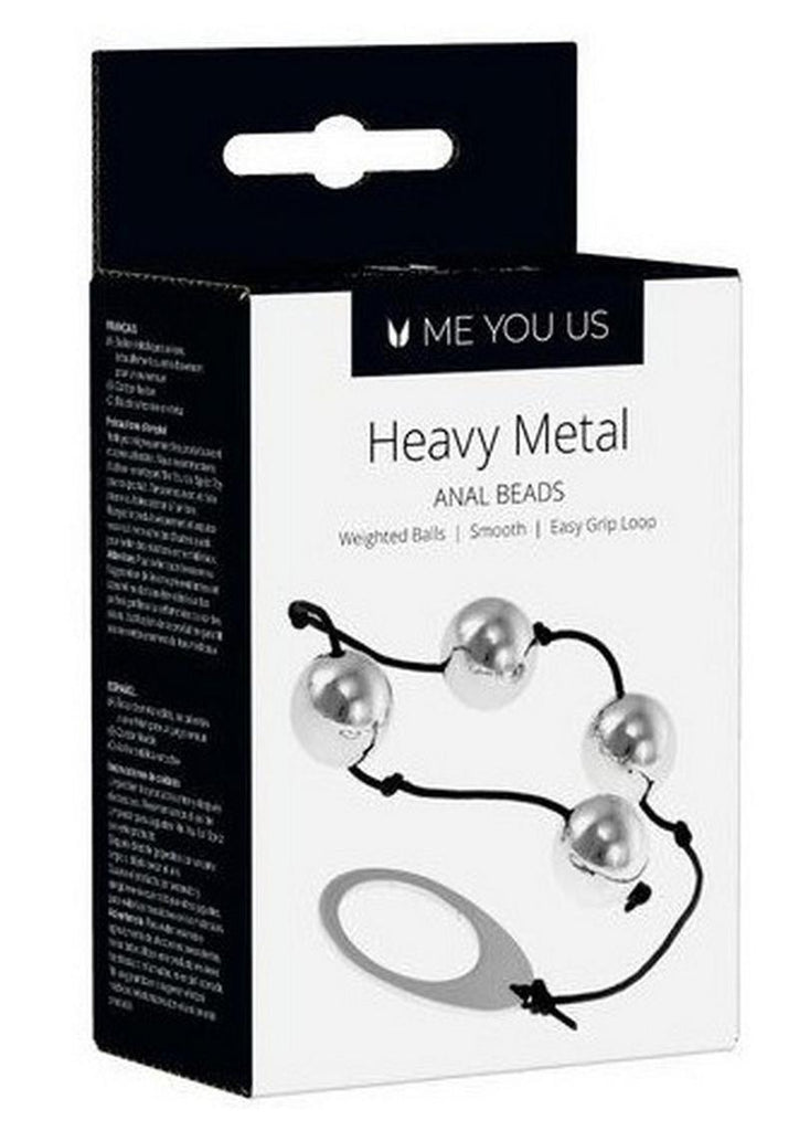ME YOU US Heavy Metal Anal Beads - Metal/Silver