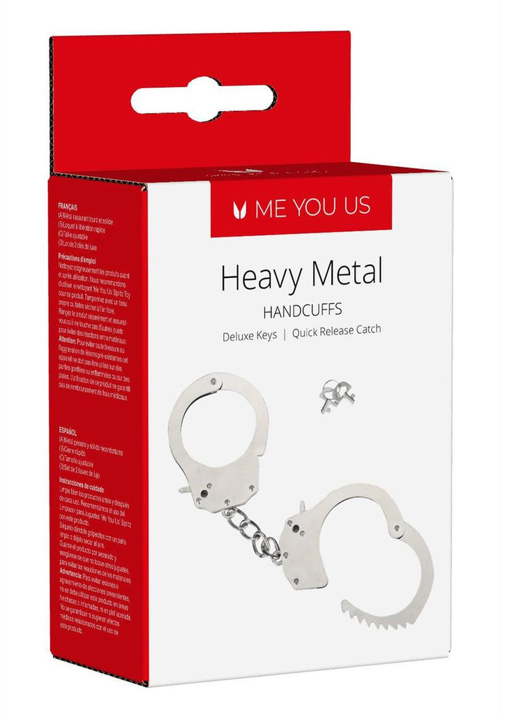 ME YOU US Heavy Metal Handcuffs - Metal/Silver