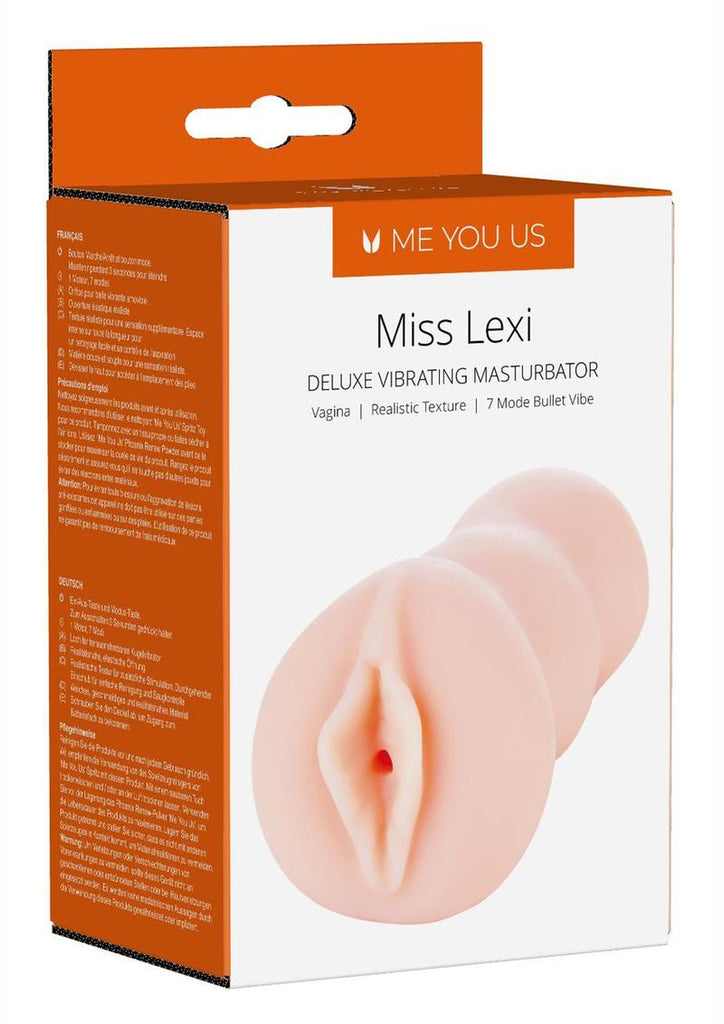 ME YOU US Miss Lexi Deluxe Vibrating Realistic Masturbator - Pussy - Flesh/Vanilla
