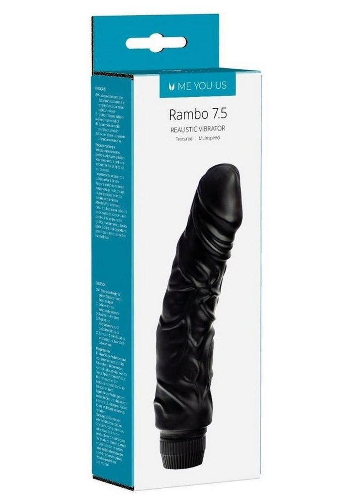 ME YOU US Rambo 7.5 Realistic Vibrator - Black