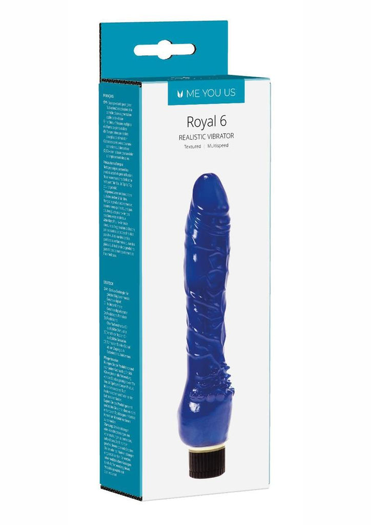 ME YOU US Royal 6 Realistic Vibrator - Blue - 6in