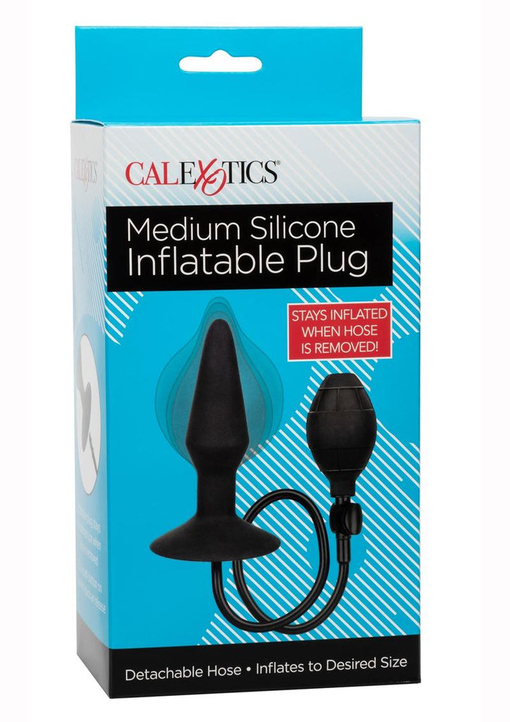 Medium Silicone Inflatable Plug - Black - Medium