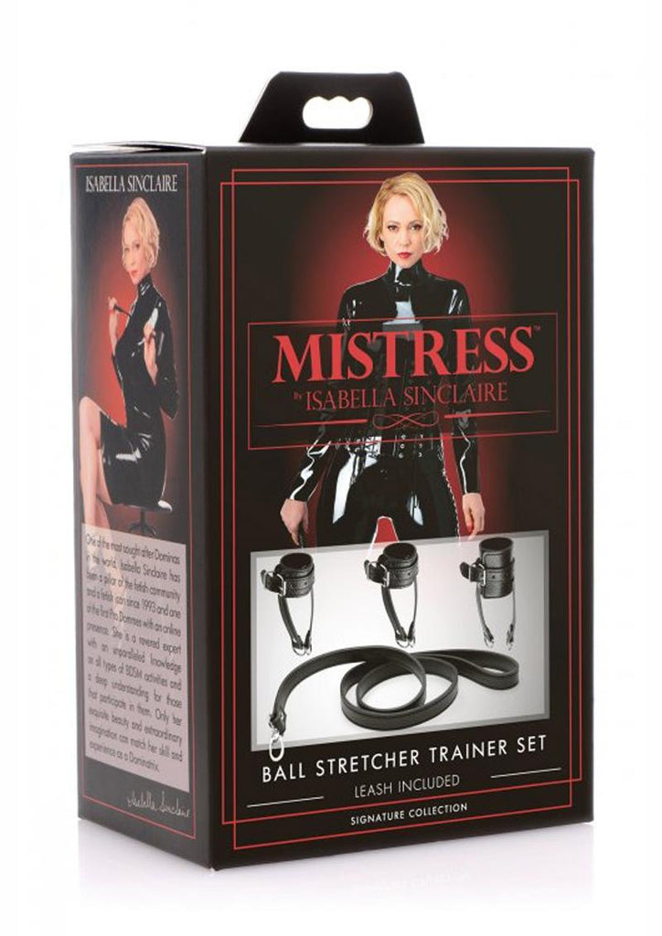 Mistress By Isabella Sinclaire Ball Stretcher 3 Piece Training - Black - Set