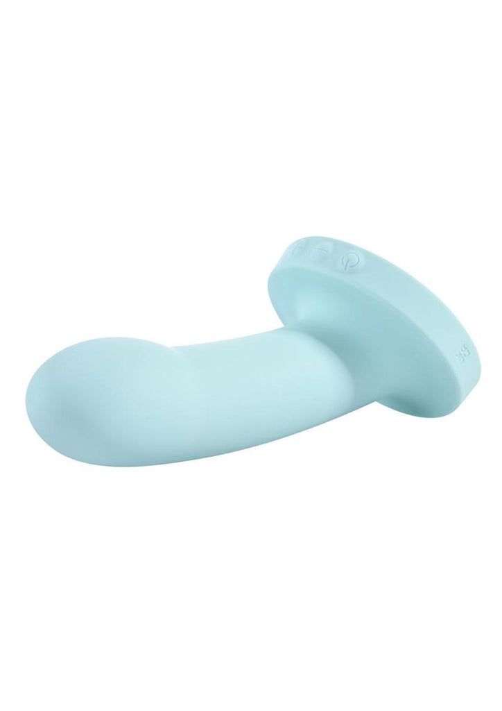 Myst Silicone Curved Dildo with Suction Cup - Blue - 5in