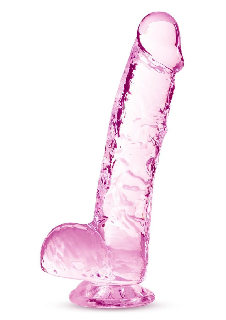 Naturally Yours Crystalline Dildo - Pink/Rose - 6in