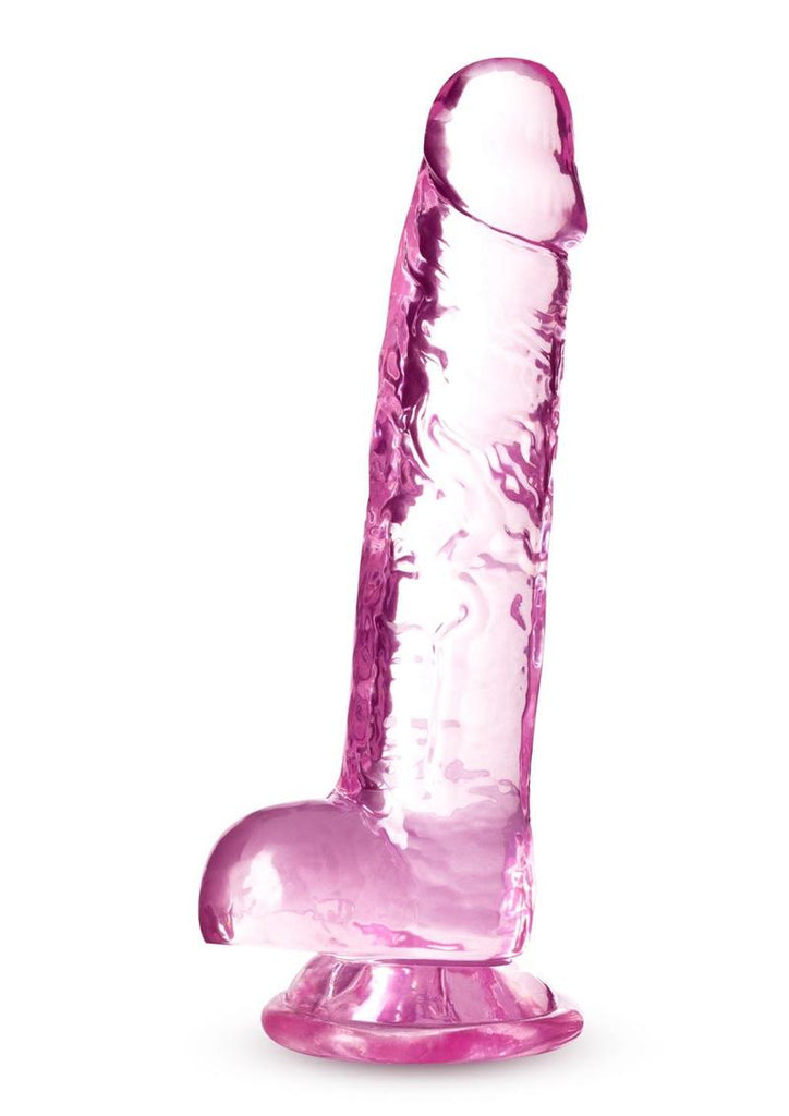Naturally Yours Crystalline Dildo - Pink/Rose - 7in