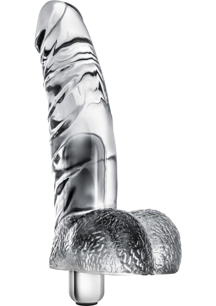 Naturally Yours Vibrating Ding Dong Dildo - Clear - 6.5in