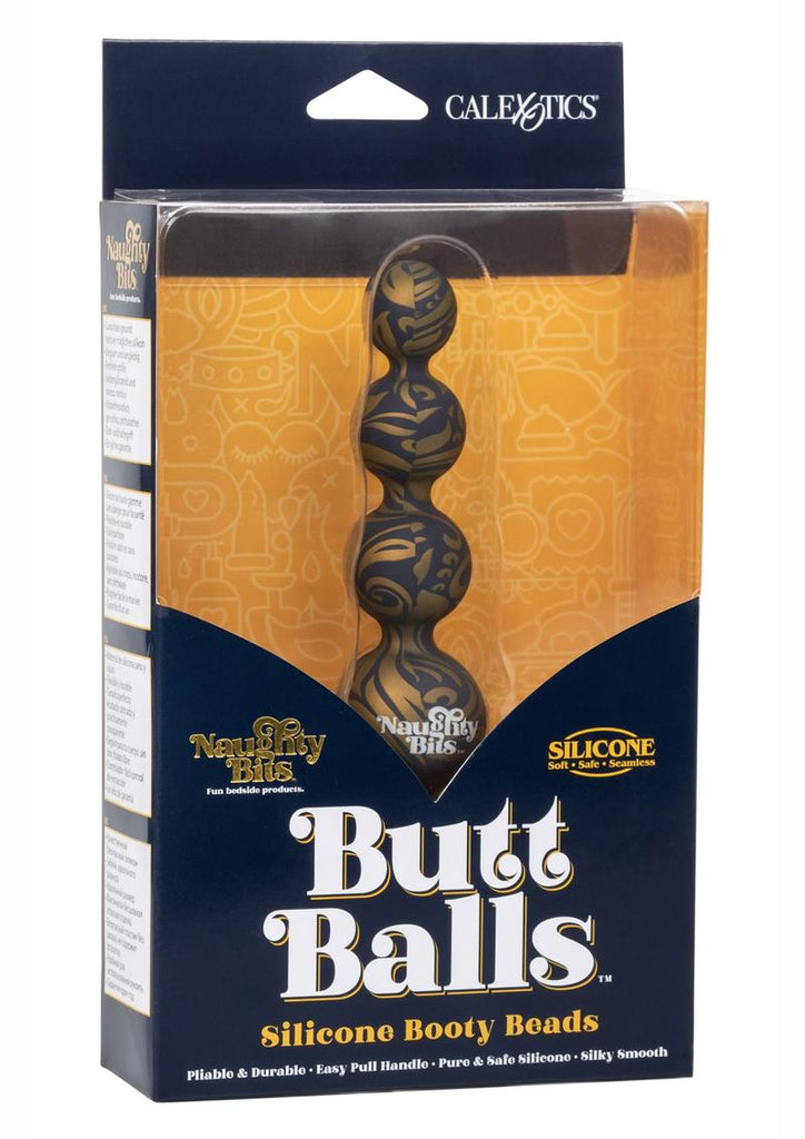 Naughty Bits Butt Balls Silicone Booty Anal Beads - Mutli-Colored - Multicolor