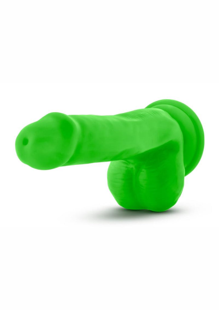 Neo Dual Density Dildo with Balls - Green/Neon Green - 6in