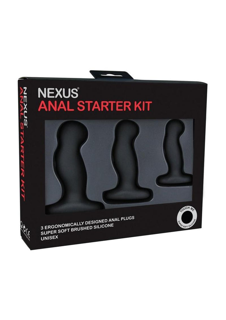 Nexus Anal Starter Kit Sillicone Anal Plugs - Black - 3 Piece