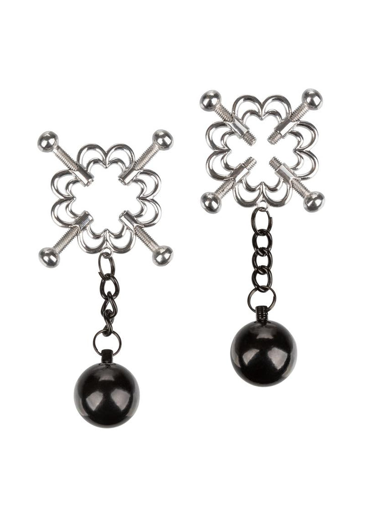 Nipple Grips 4-Point Weighted Nipple Press - Black/Silver