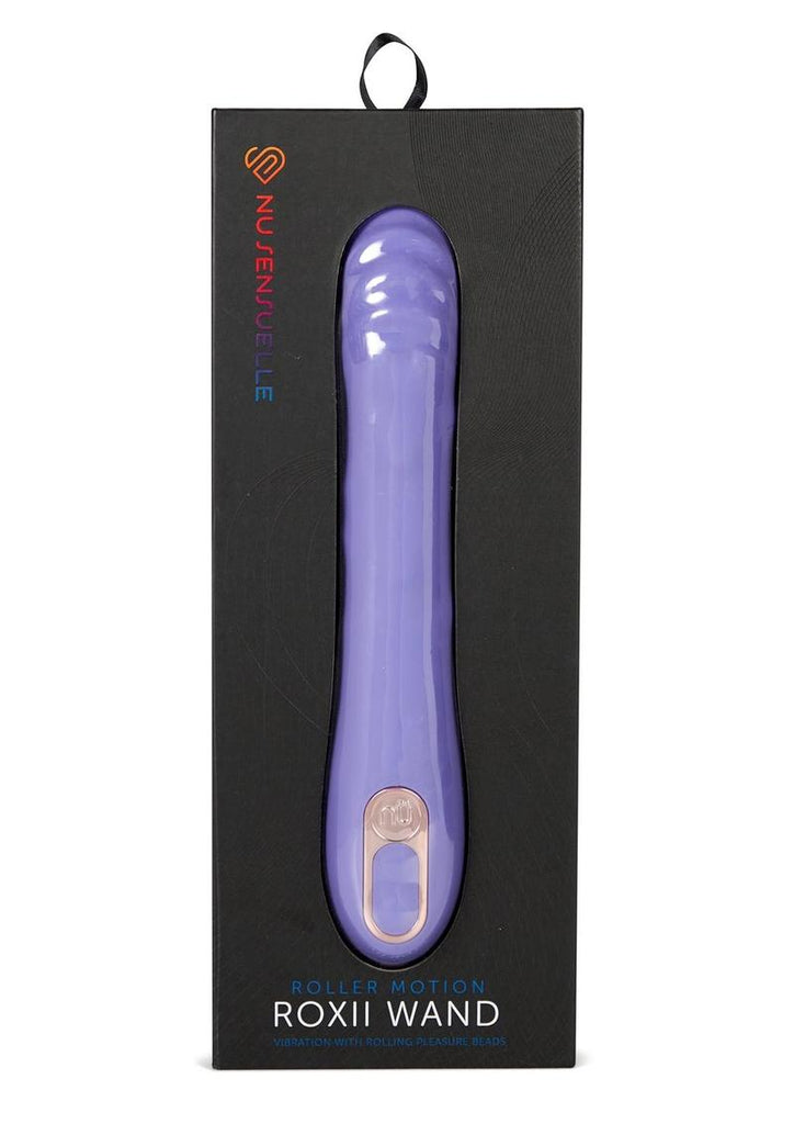 Nu Sensuelle Roxii Rechargeable Silicone Wand with Roller Motion - Purple/Ultra Violet