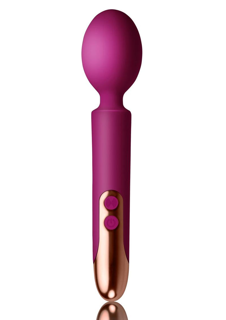 Oriel Silicone Rechargeable Wand Massager - Fuchsia/Purple