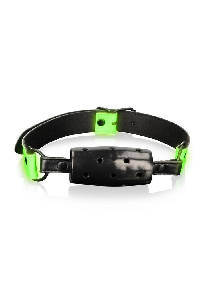 Ouch! Cylinder Gag - Black/Glow In The Dark/Green