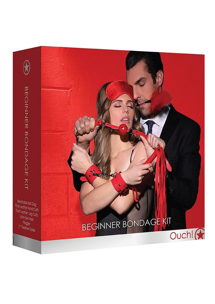 Ouch! Kits Beginners Bondage Kit - Red - 6pc