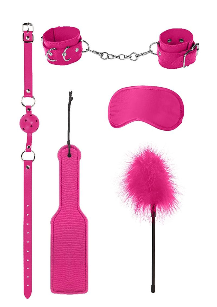 Ouch! Kits Introductory Bondage Kit #4 - Pink - 5 Piece Kit