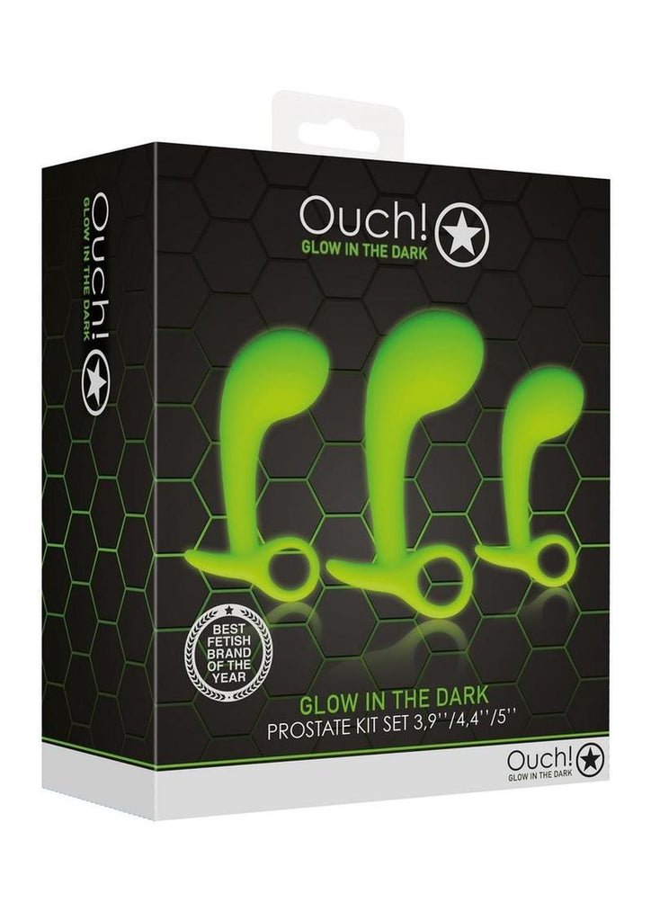 Ouch! Prostate Kit - Glow In The Dark/Green - 3pc