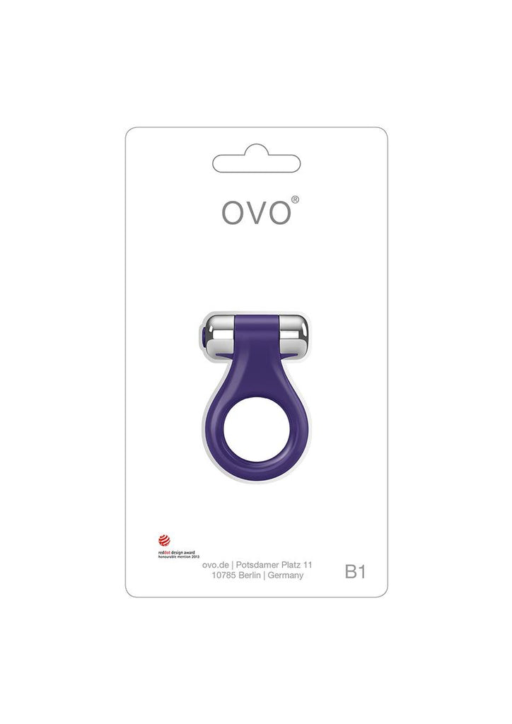 OVO B1 Vibrating Ring - Lilac Chrome/Purple/Silver