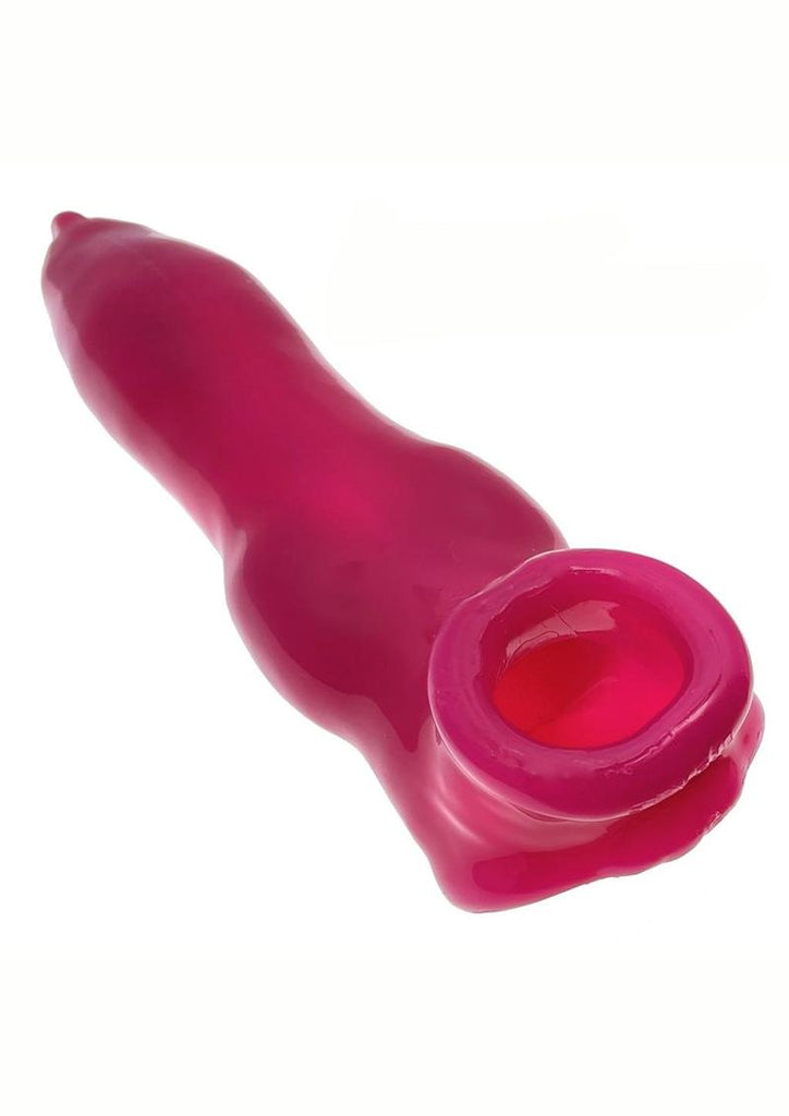 Oxballs Fido Beast-Shaped Cocksheath with Bullet - Hot Pink/Pink