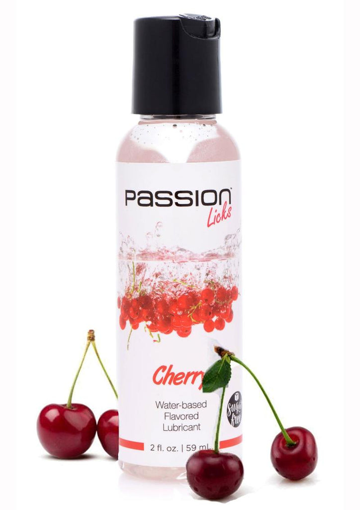 Passion Licks Cherry Water Based Flavored Lubricant - 2oz