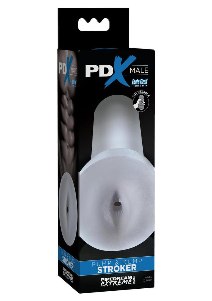 Pdx Male Pump and Dump Anal Stroker - Clear