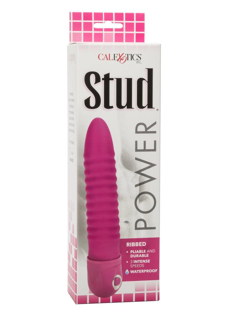 Power Stud Ribbed Vibrator - Pink