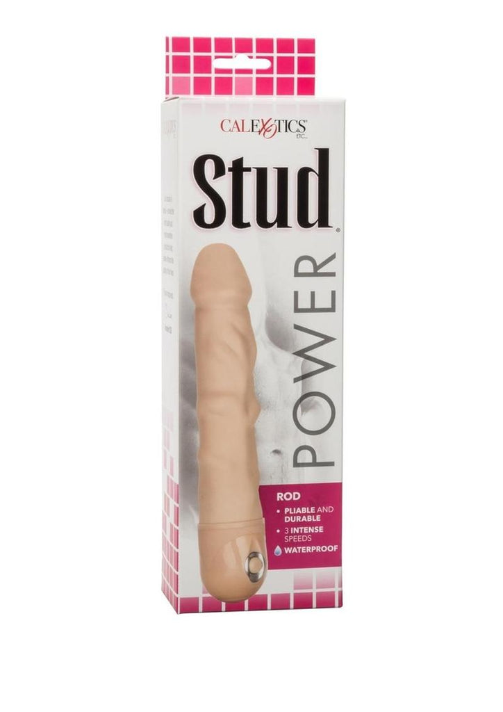 Power Stud Rod Vibrating Dildo - Vanilla/White