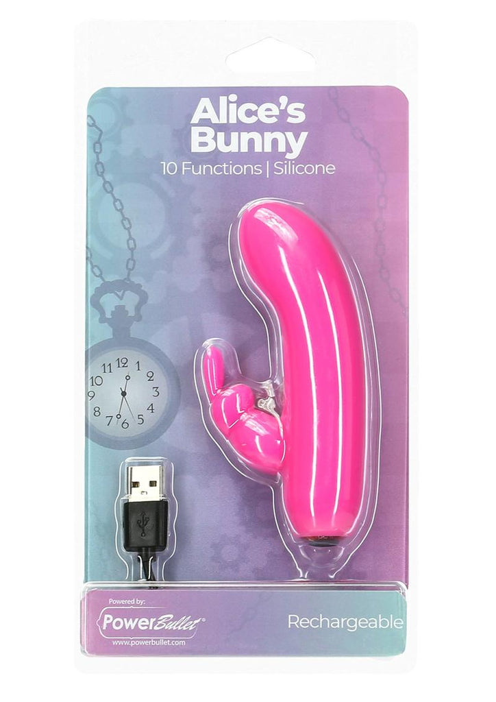 Powerbullet Alice's Bunny Silicone Rechargeable Rabbit - Pink