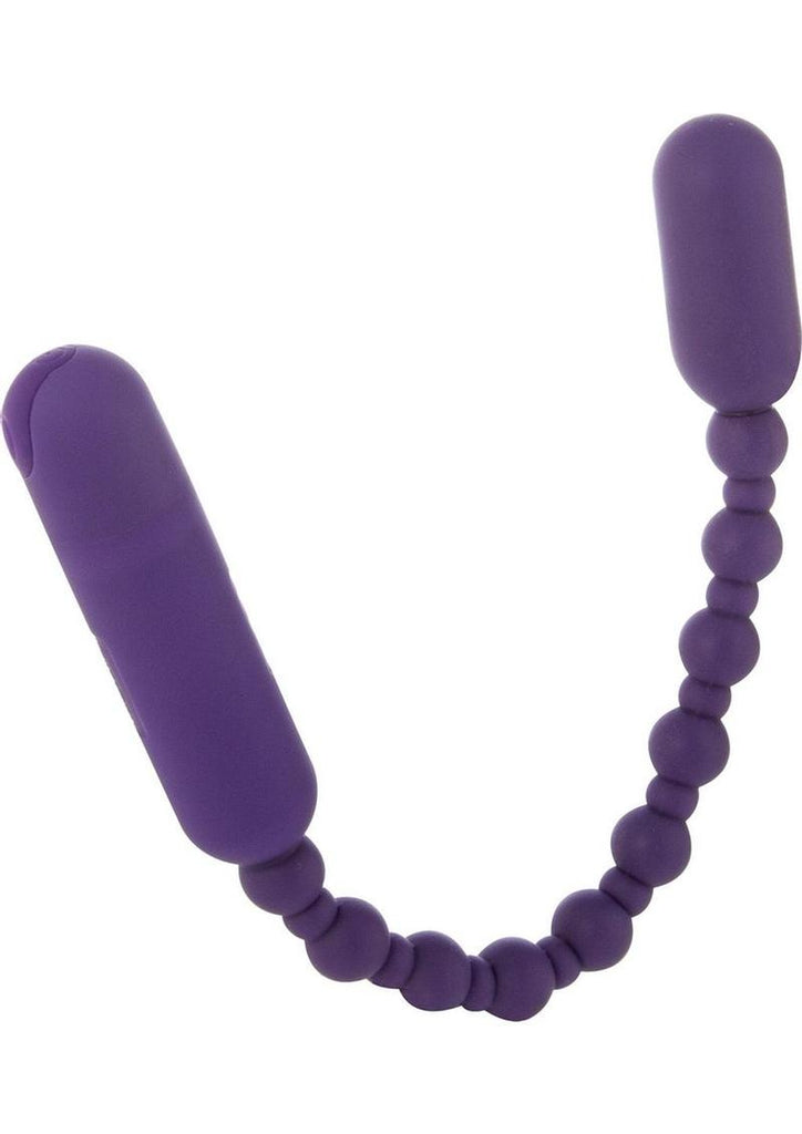 Powerbullet Rechargeable Silicone Booty Beads - Purple - 10in