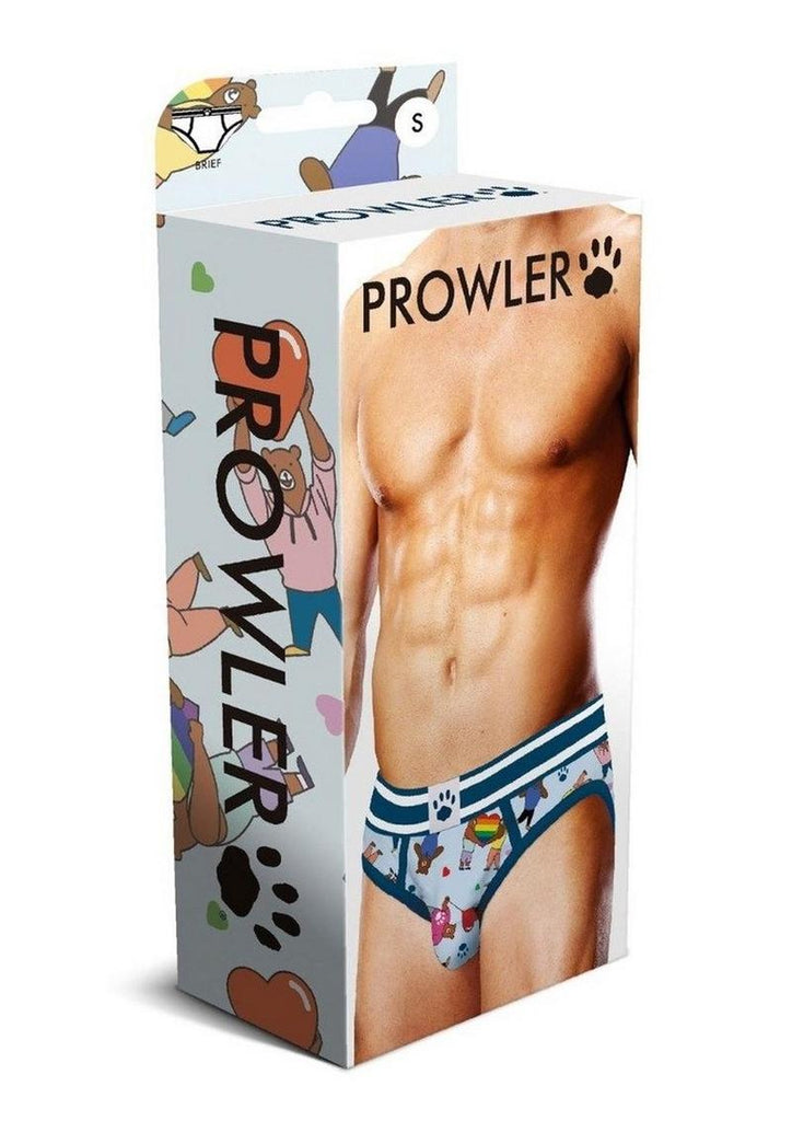 Prowler Bears with Hearts Brief - Blue - Small