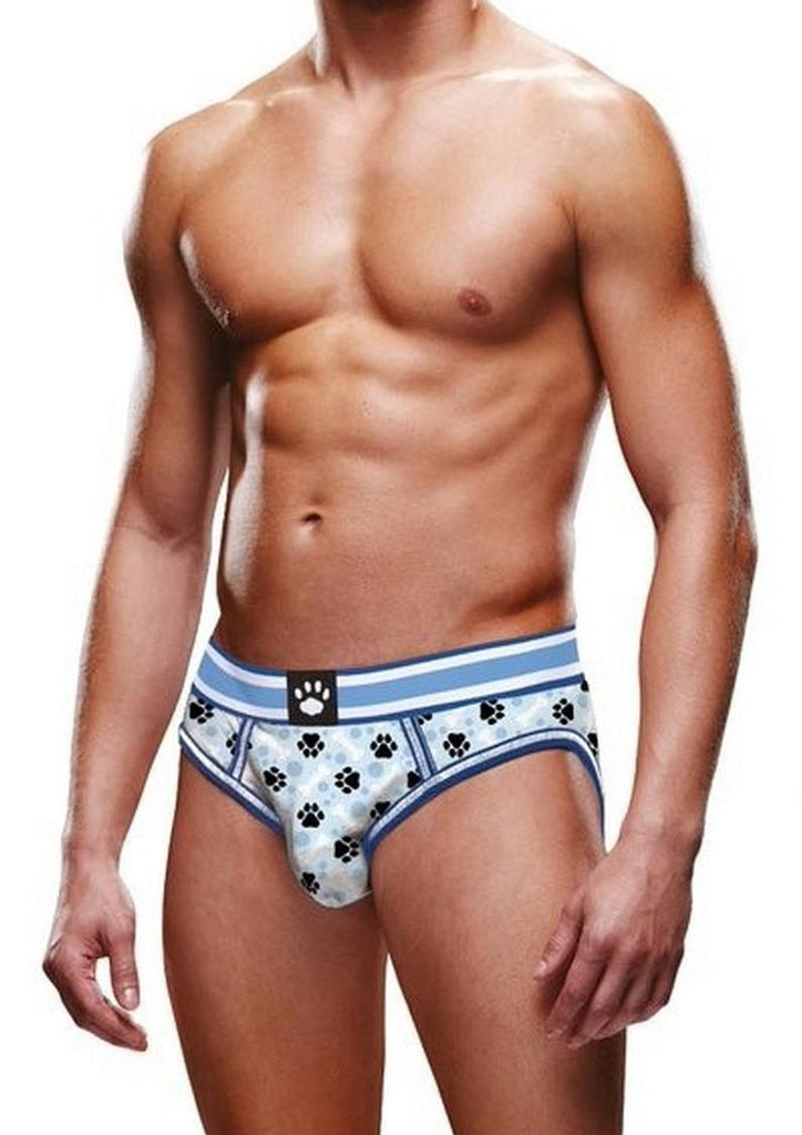 Prowler Blue Paw Open Brief - Blue/White - Small