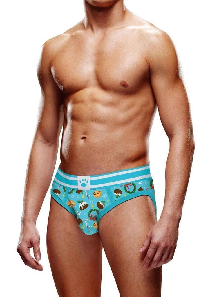 Prowler Christmas Pudding Brief - Blue/White - Large