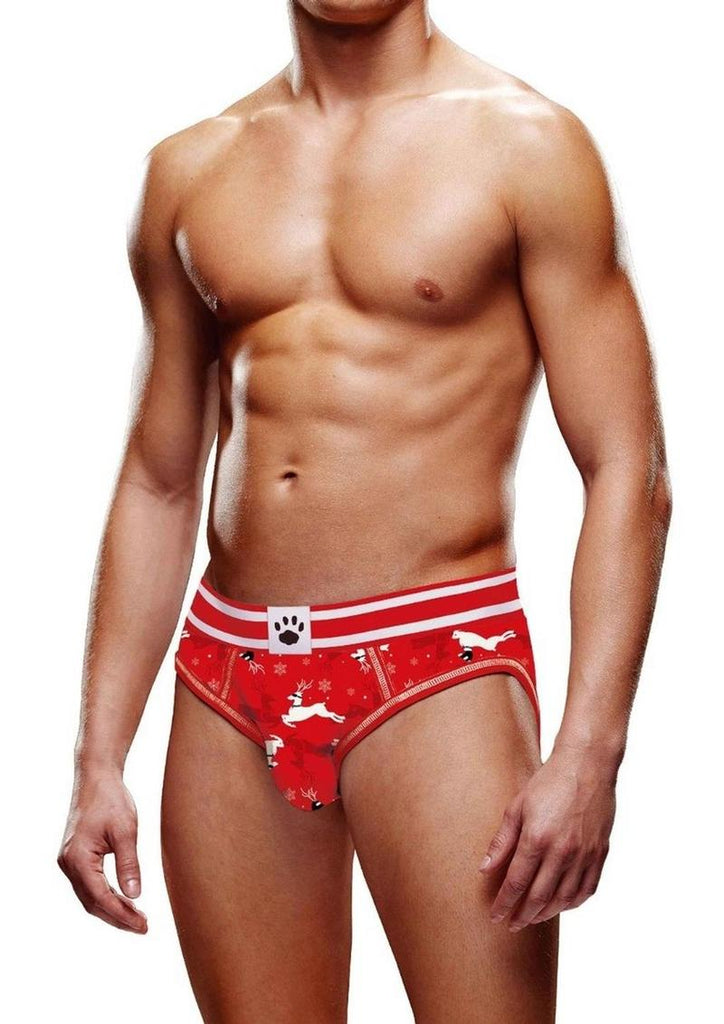 Prowler Reindeer Open Brief - Black/Red - Small