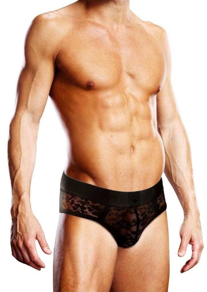 Prowler Lace Brief - Black - Large