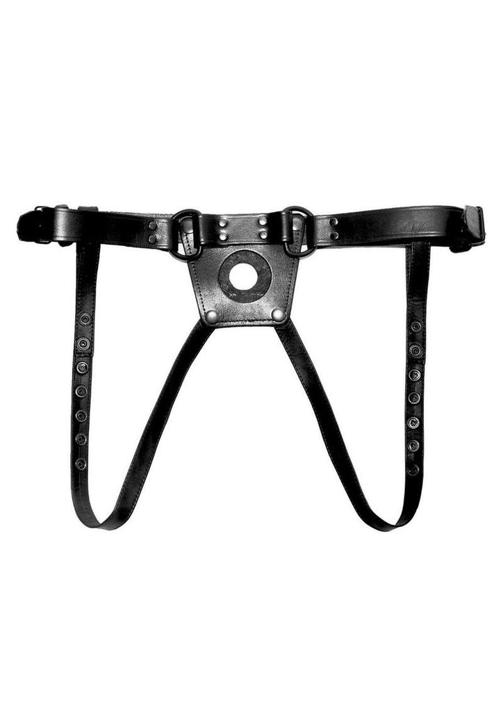 Prowler Leather Dong Harness - Black - Medium