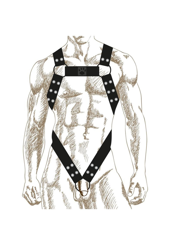 Prowler Red Butch Body Harness - Black/Silver - Small