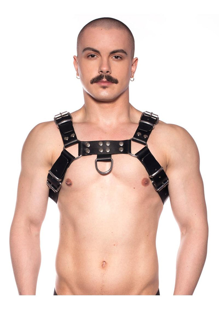 Prowler Red Butch Harness - Black/Silver - Large
