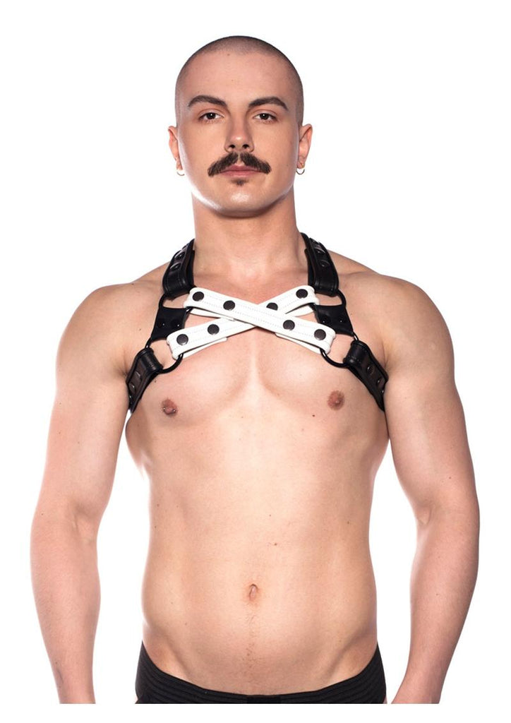 Prowler Red Cross Harness - Black/White - Large/XLarge