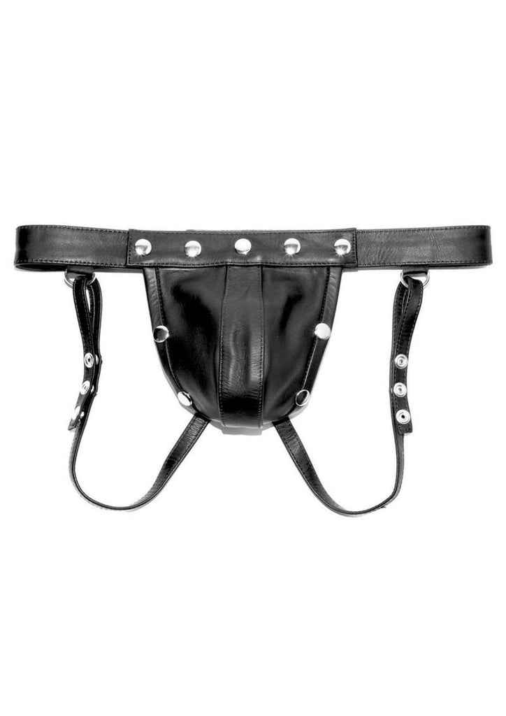Prowler Red Leather Harness Jock - Black - Large