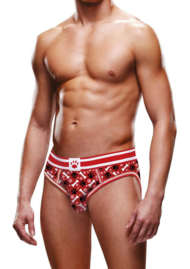 Prowler Red Paw Open Brief - Animal Print/Red - Small