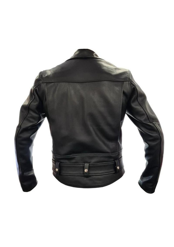 Prowler Red Police Leather Jacket - Black - Large